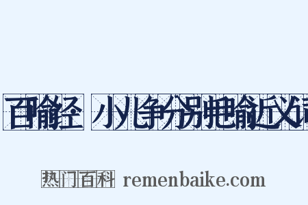 百喻经·小儿争分别毛喻近义词是什么意思的图片